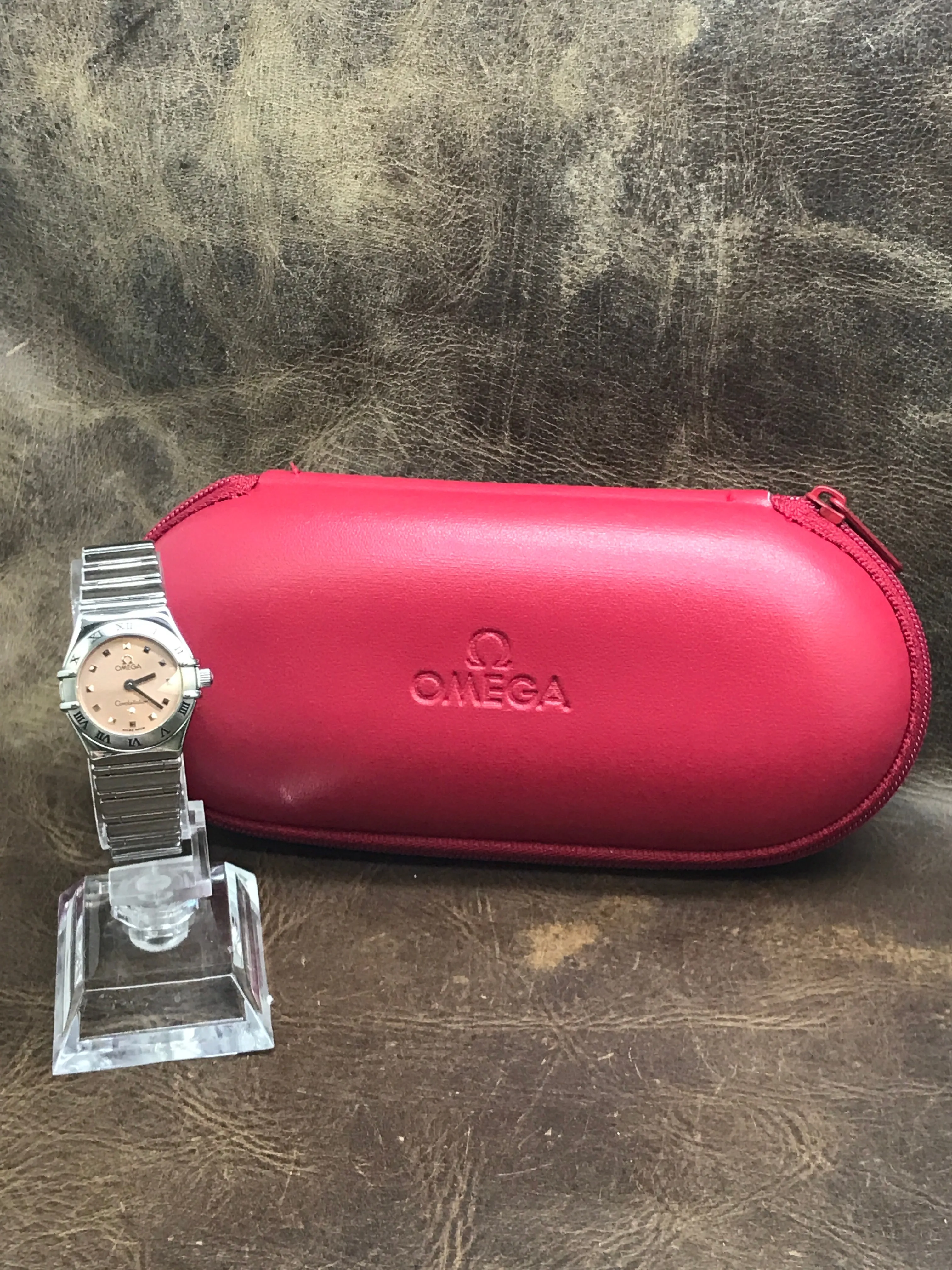 Omega Constellation My Choice Mini 795.1243 Salmon Dial Quartz Women's Watch