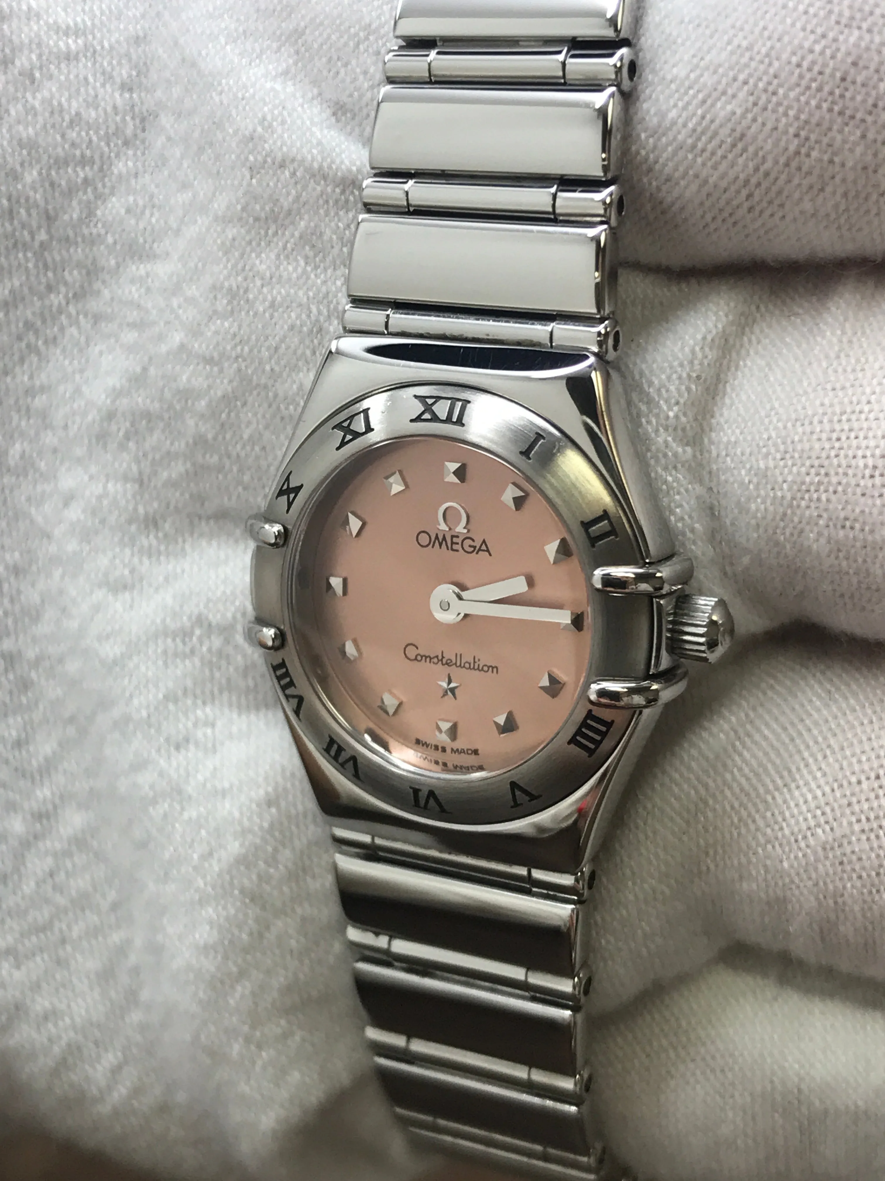 Omega Constellation My Choice Mini 795.1243 Salmon Dial Quartz Women's Watch