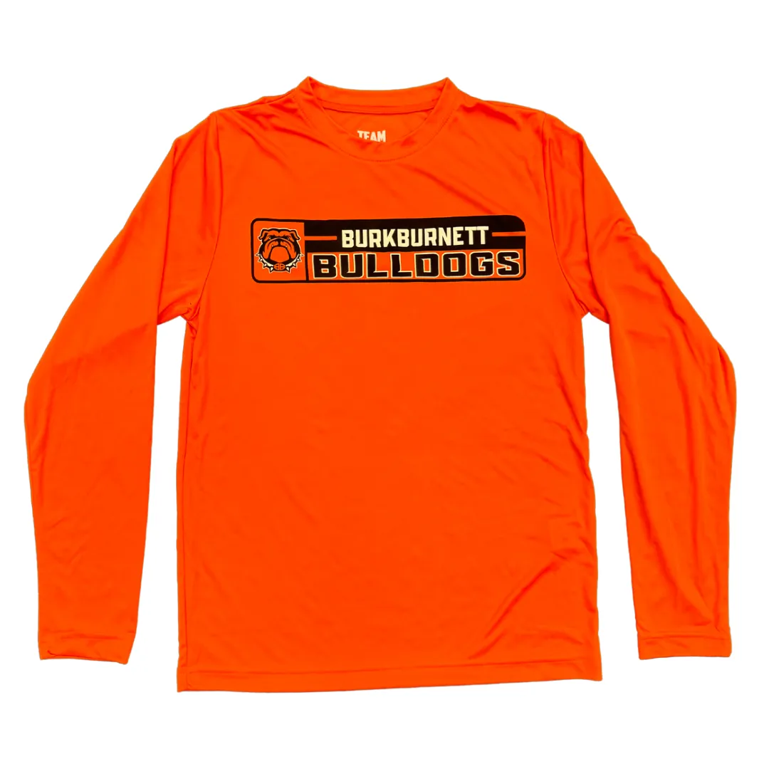 Orange Bulldog Dri-Fit Long Sleeve Tee