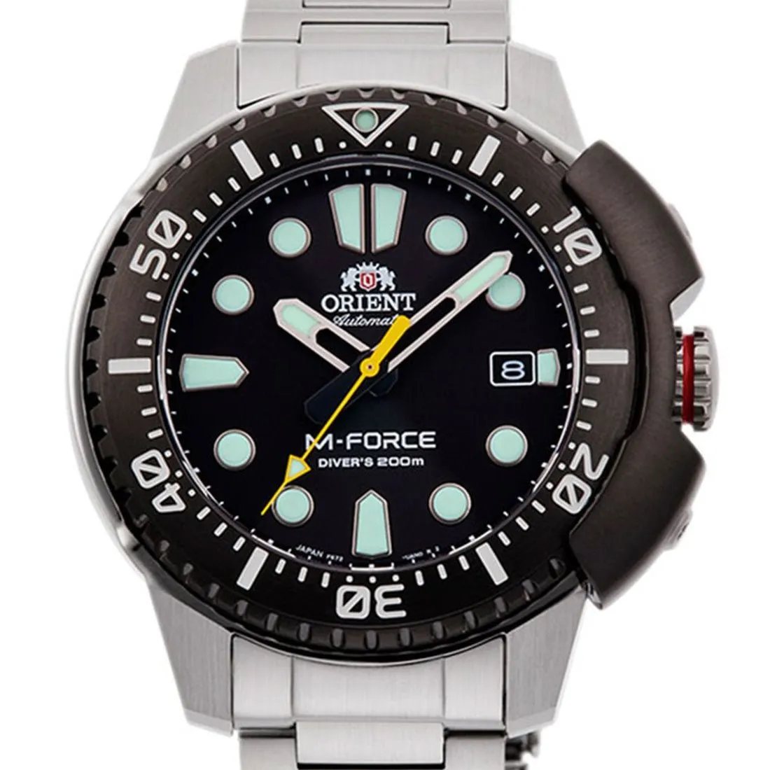 Orient M-Force Black Dial RA-AC0L01B00B RA-AC0L01B Diving Stainless Steel Watch