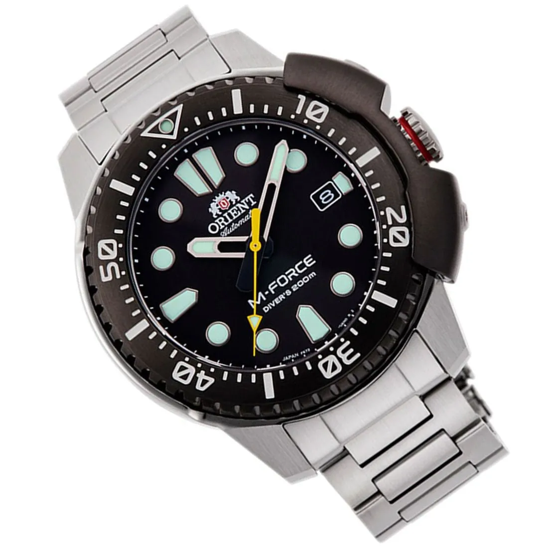 Orient M-Force Black Dial RA-AC0L01B00B RA-AC0L01B Diving Stainless Steel Watch