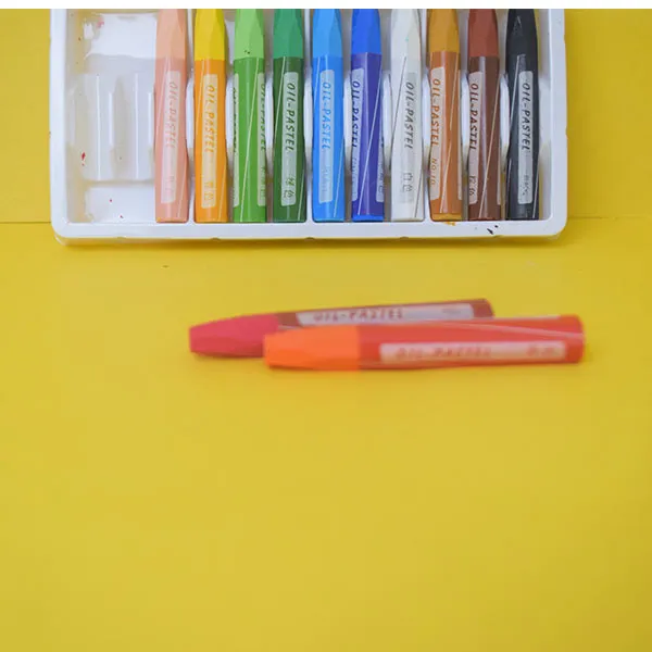 Pack Of 12 Pieces High Quality Oil Pastel For Drawing And Painting Crayon Colors- Multi Colour.