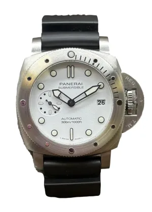 Panerai Submersible Bianco 42mm PAM02223 White Dial Automatic Men's Watch