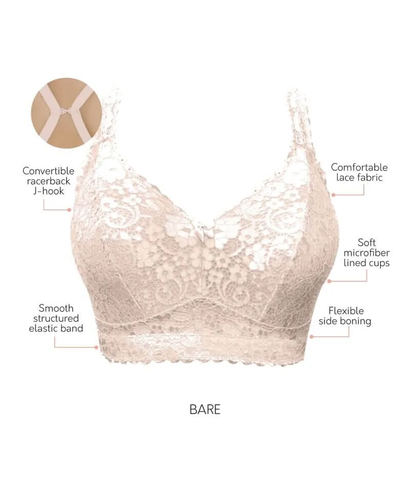 Parfait Adriana Wire-free Full Bust Lace Bralette - Bare