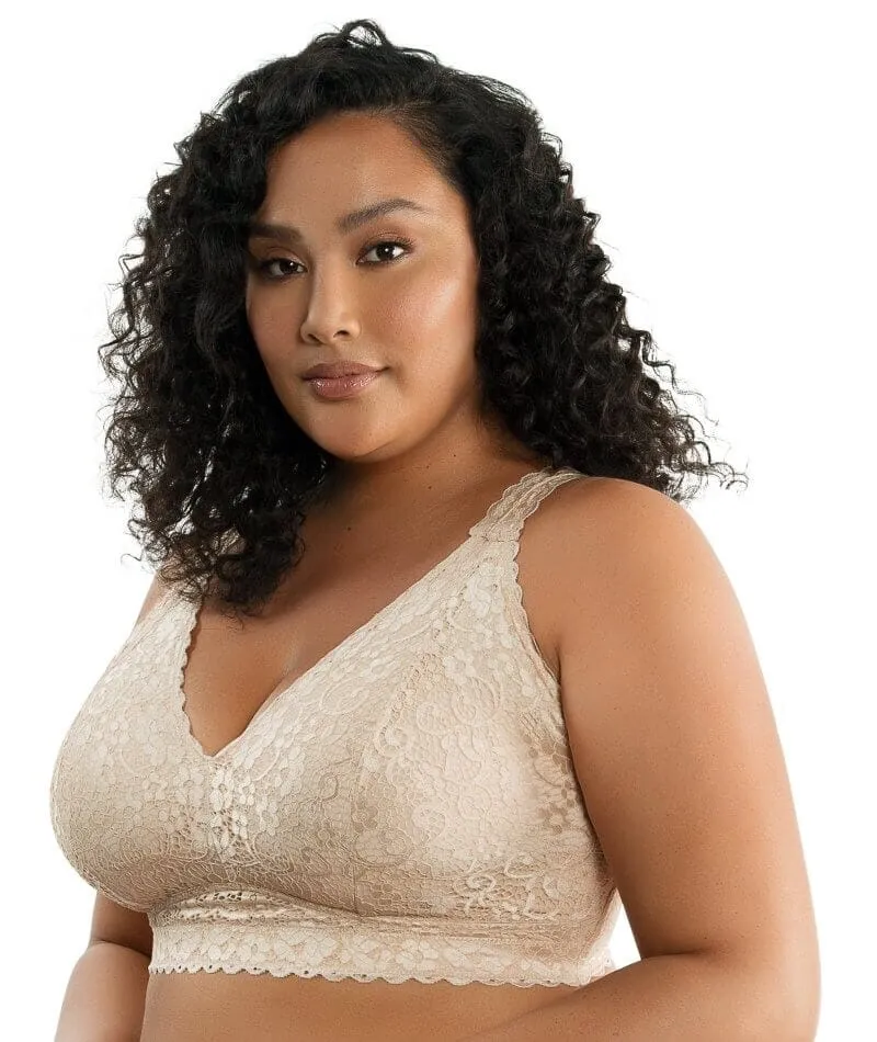 Parfait Adriana Wire-free Full Bust Lace Bralette - Bare