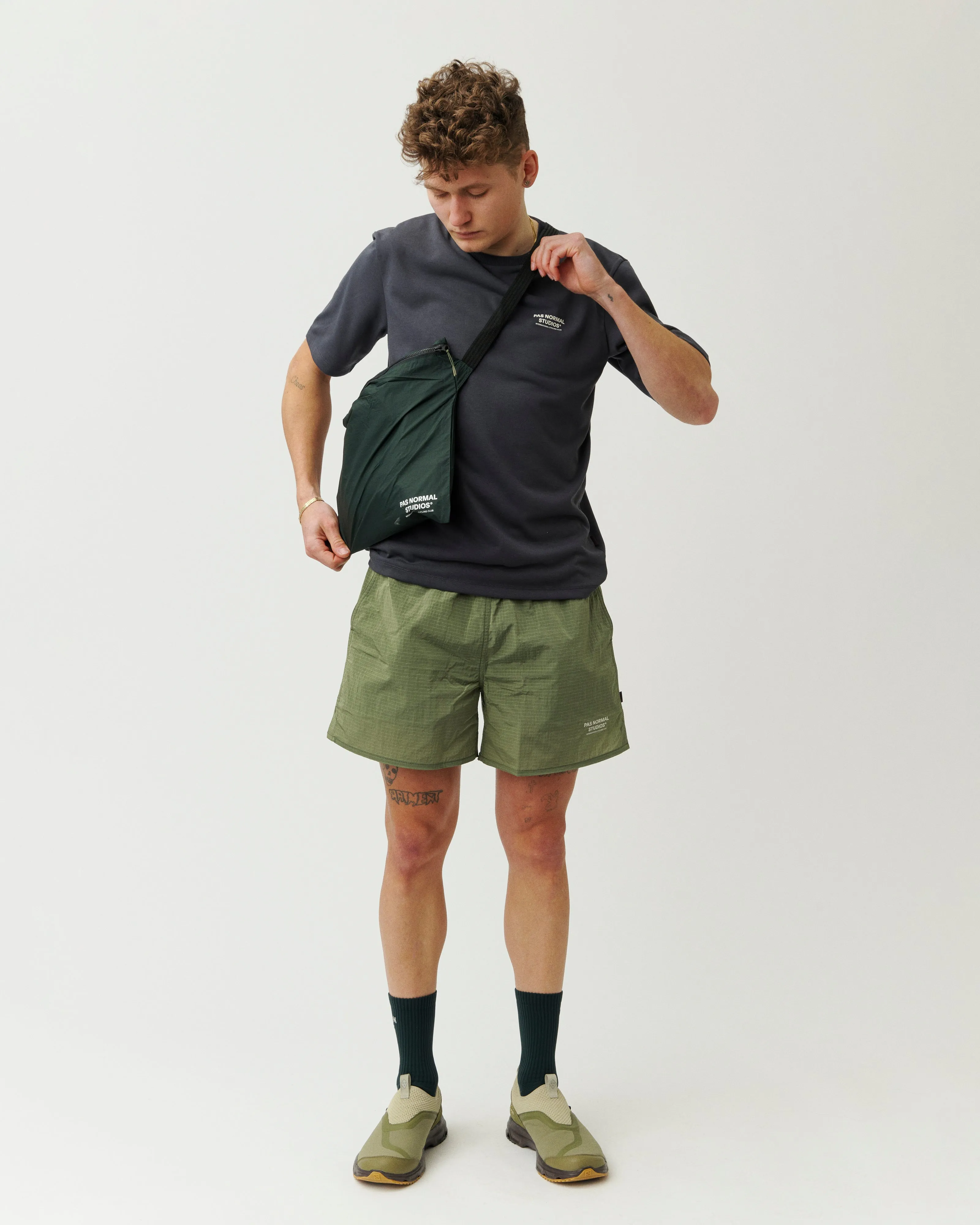 Pas Normal Studios - Off-Race Ripstop Shorts - Army Green