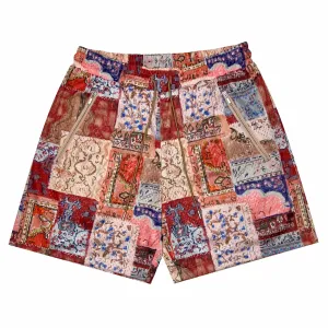 Persian Rug Crayon Patchwork Mesh Short