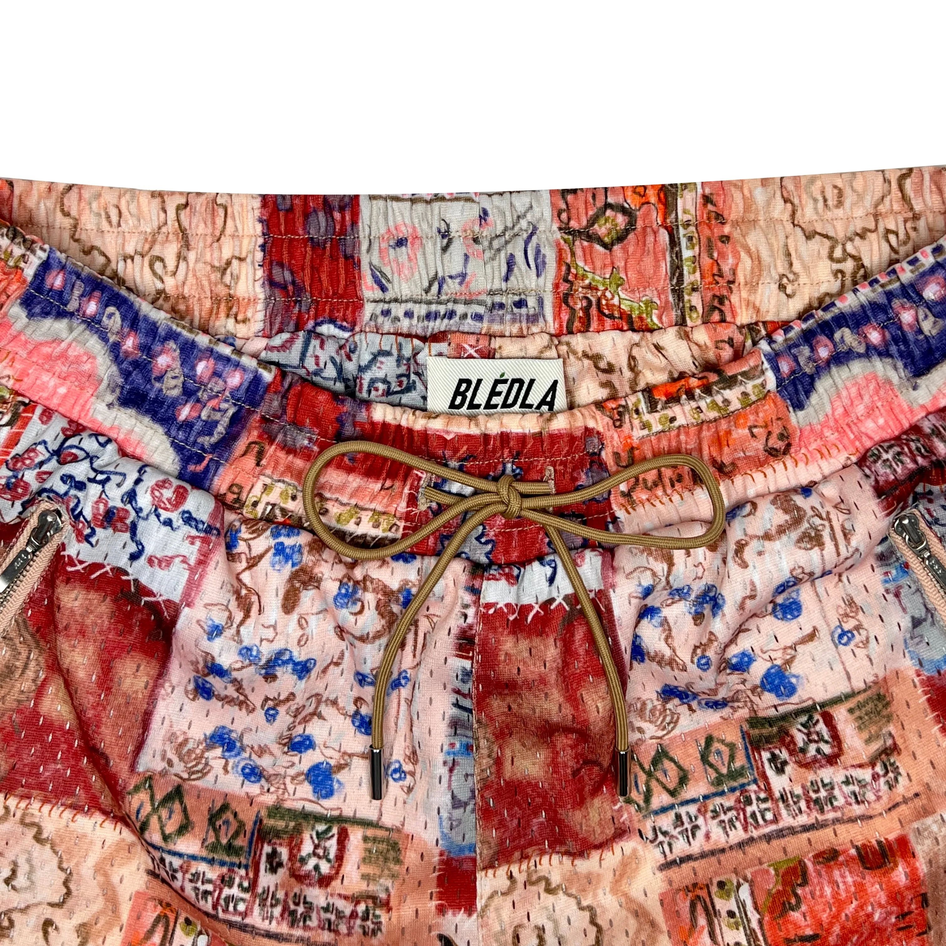 Persian Rug Crayon Patchwork Mesh Short