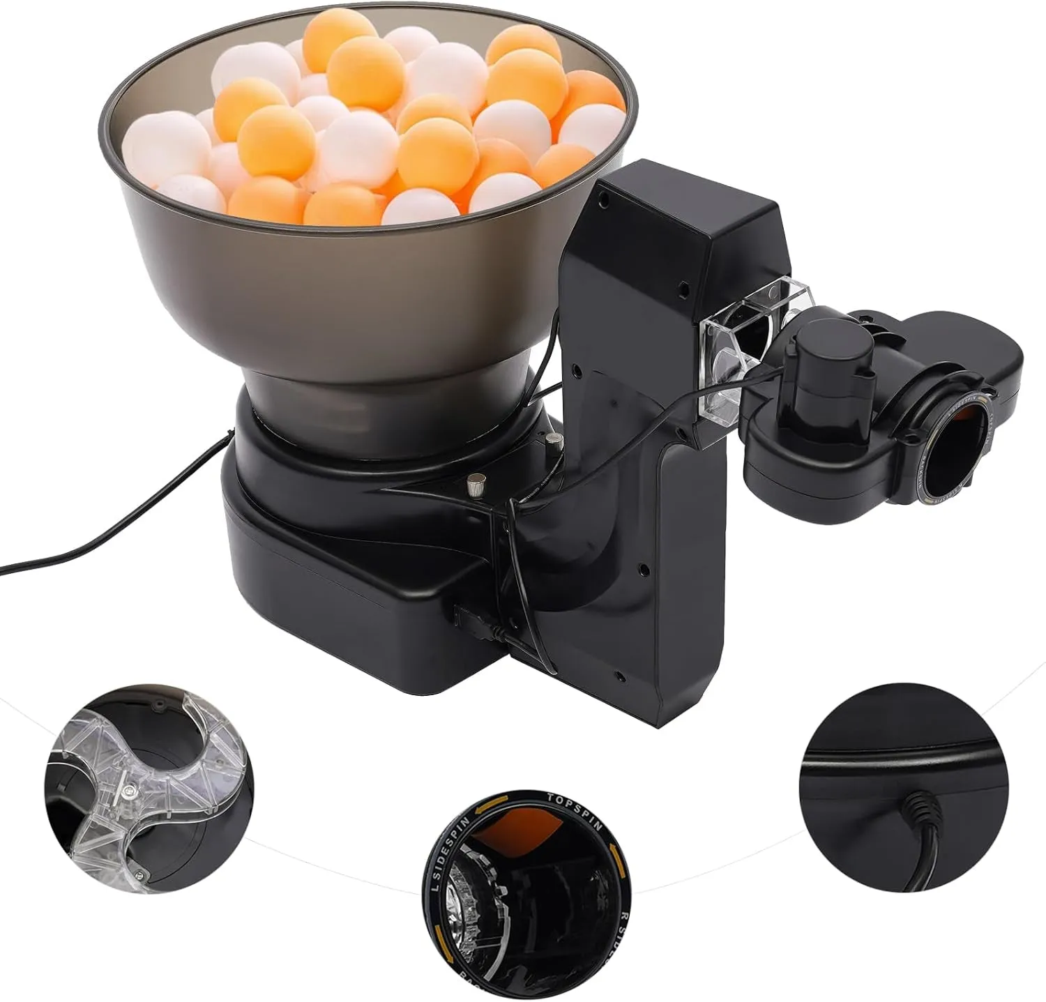 Ping Pong Robot, Ping Pong Trainer 36 Different Spin Balls Automatic Ping Pong Robot Ball Machine, Table Tennis Robots Automatic Ball Machine for Training