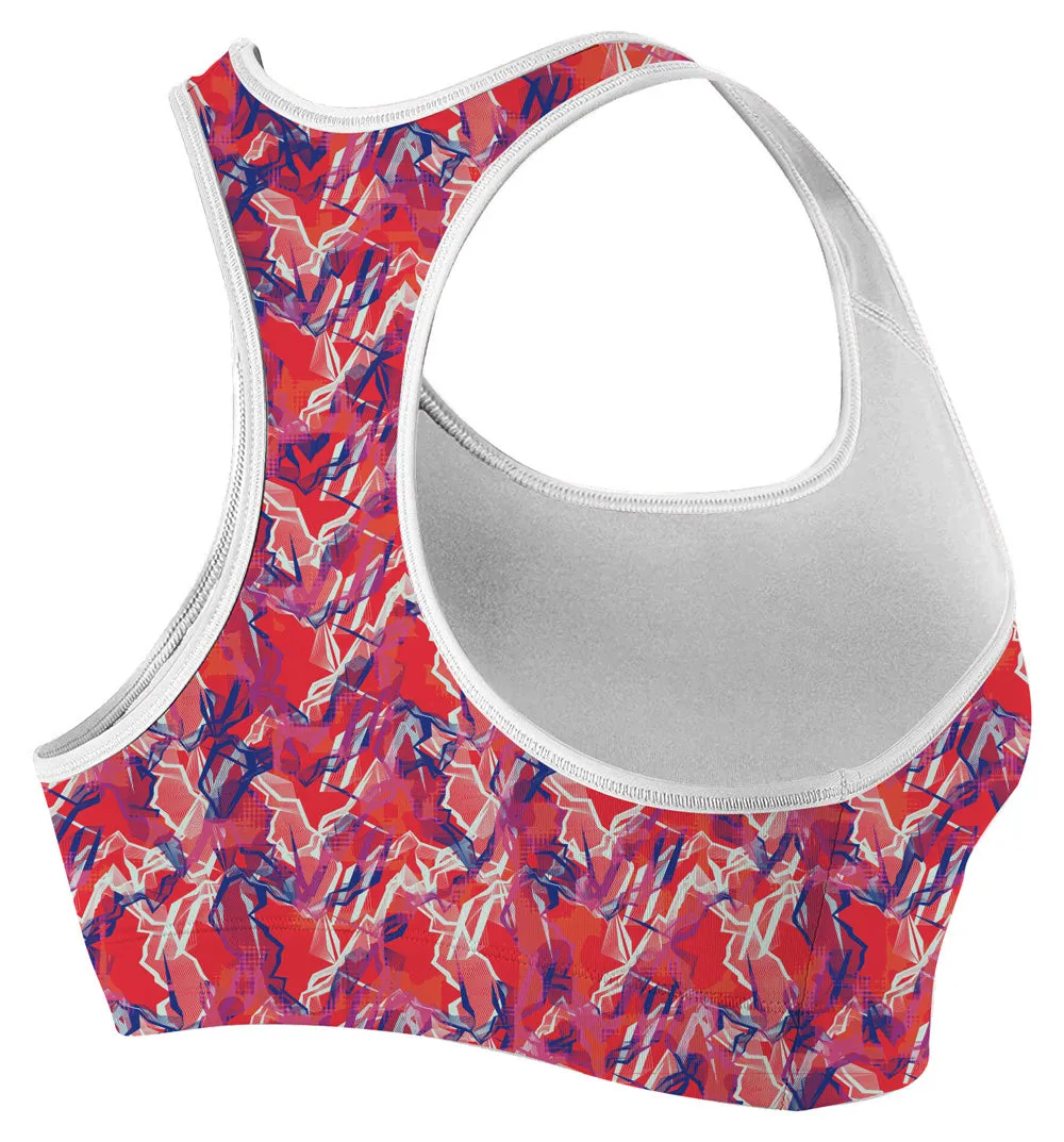 Pink Blue BJJ CLASSIC SPORTS BRA