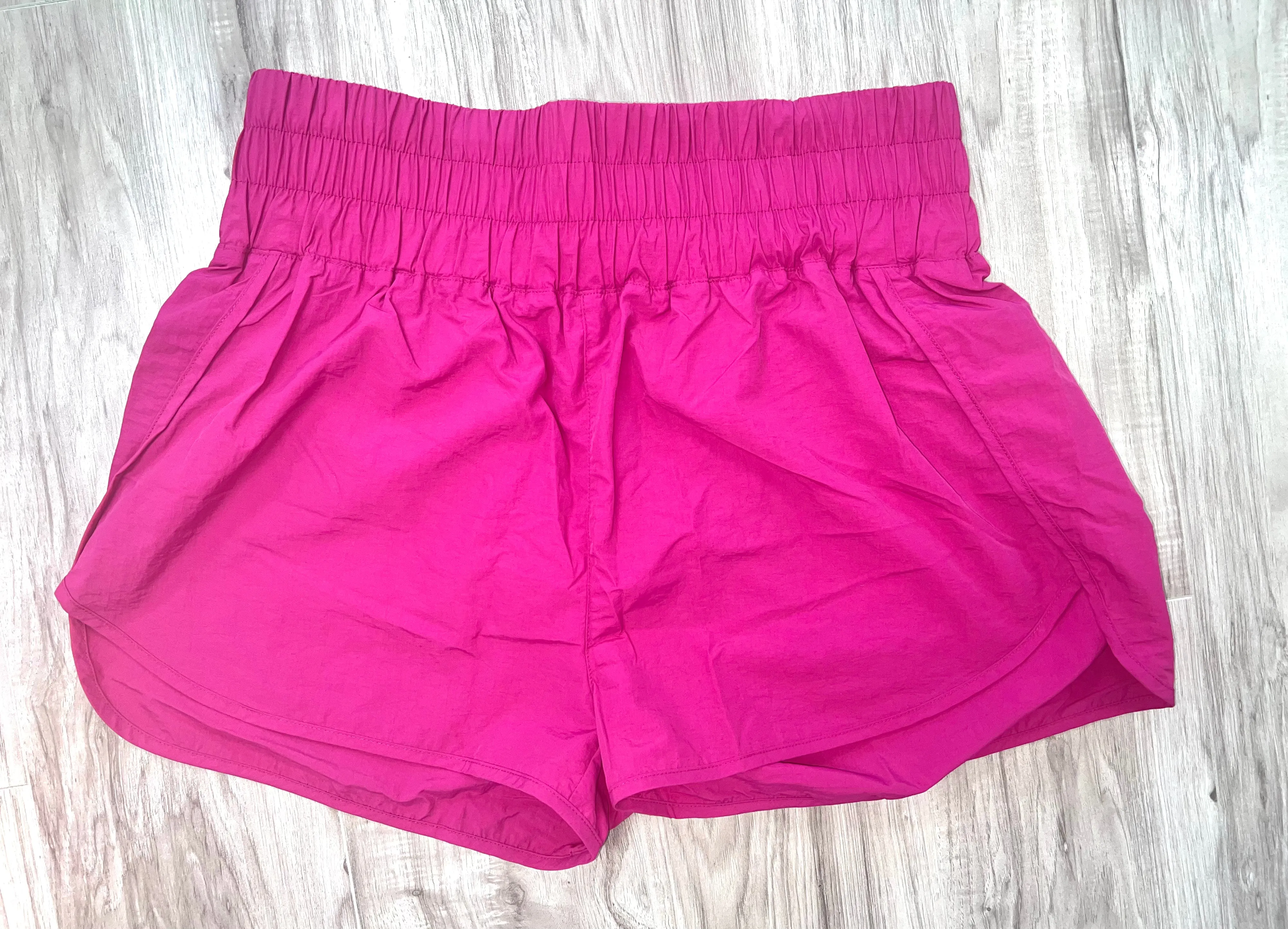 PL Smocked High Waistband Running Shorts