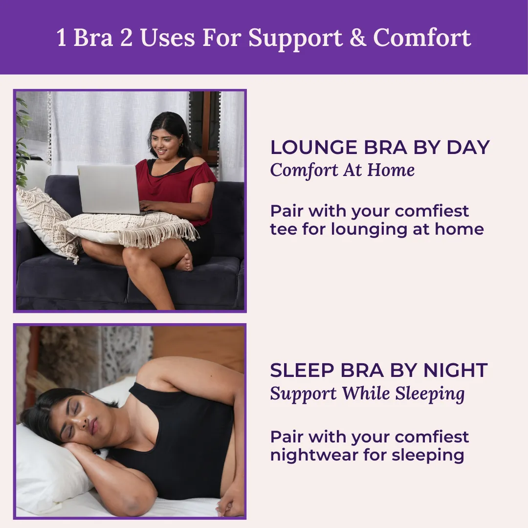 Plus Size Sleep/ Lounge Bras - Pack Of 3