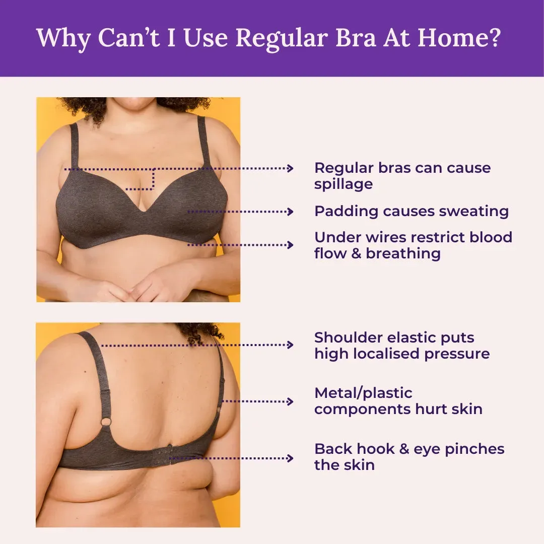 Plus Size Sleeping Bra | Plus Size Comfort Bra | Non Padded | Non Wired | Full Coverage | Racerback | Pack Of 2