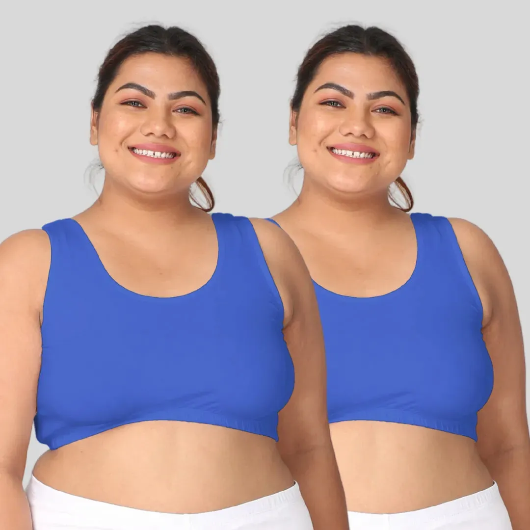 Plus Size Sleeping Bra | Plus Size Comfort Bra | Non Padded | Non Wired | Full Coverage | Racerback | Pack Of 2