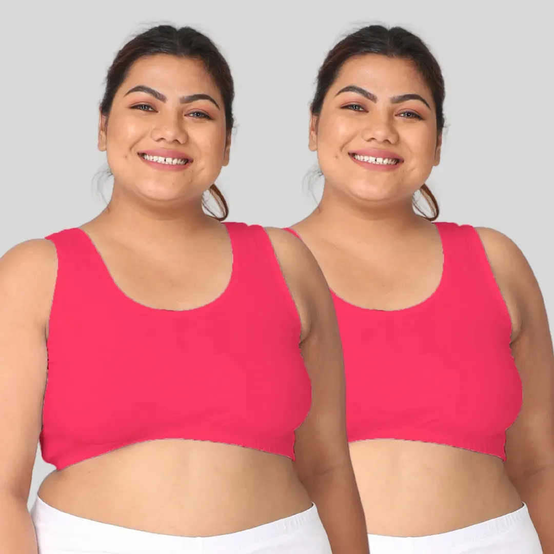 Plus Size Sleeping Bra | Plus Size Comfort Bra | Non Padded | Non Wired | Full Coverage | Racerback | Pack Of 2
