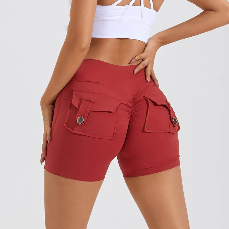 Pocketed High-Waist Shorts