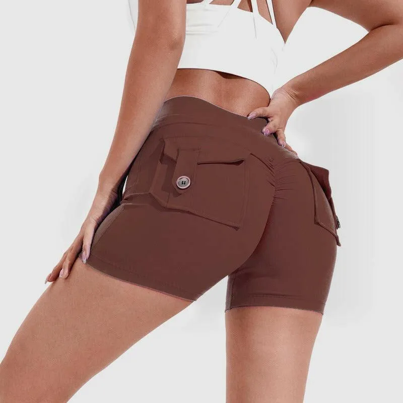 Pocketed High-Waist Shorts