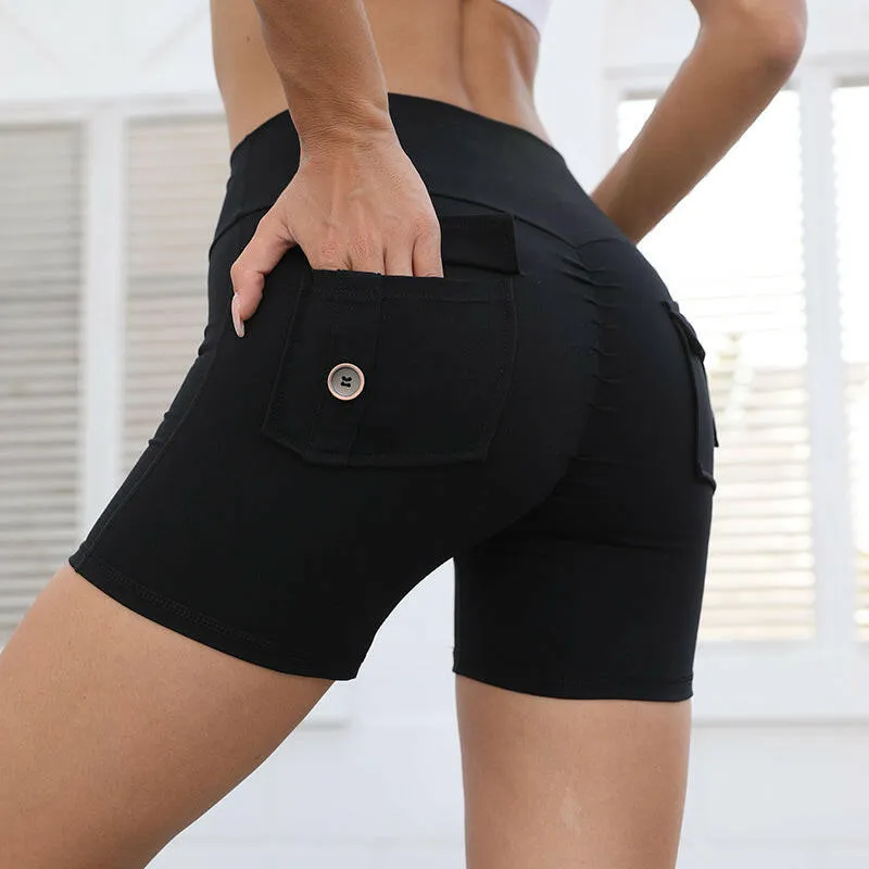 Pocketed High-Waist Shorts