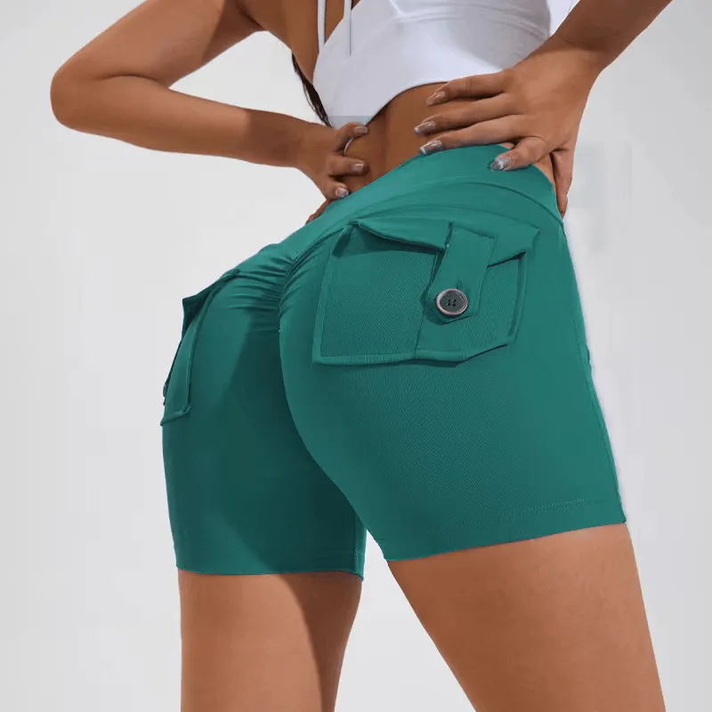 Pocketed High-Waist Shorts