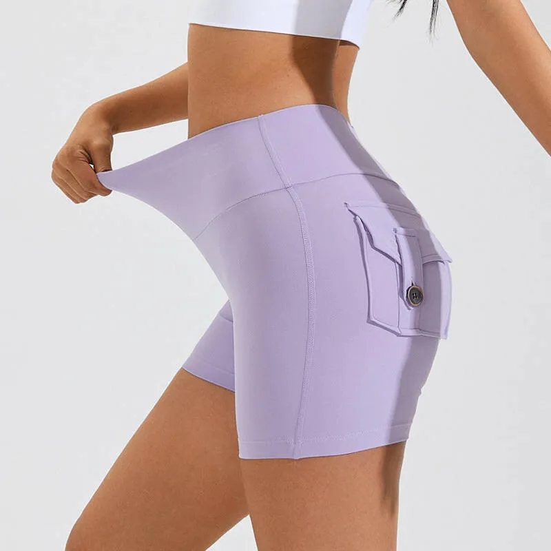 Pocketed High-Waist Shorts
