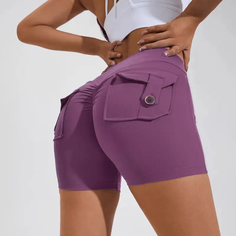 Pocketed High-Waist Shorts