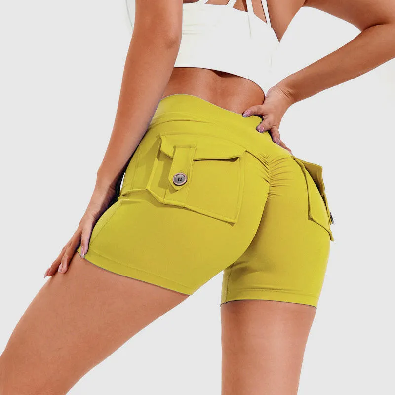 Pocketed High-Waist Shorts