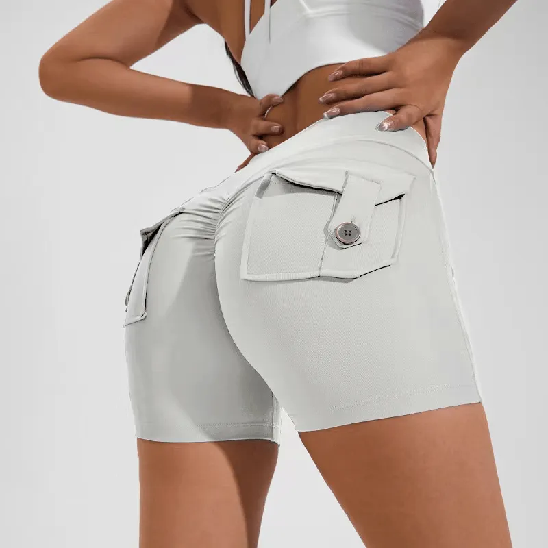 Pocketed High-Waist Shorts