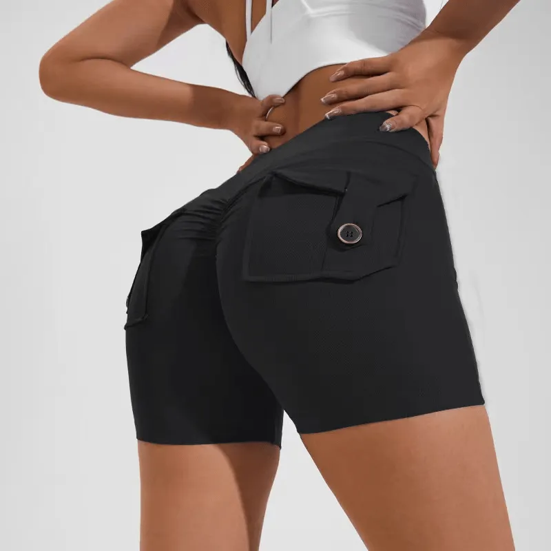 Pocketed High-Waist Shorts