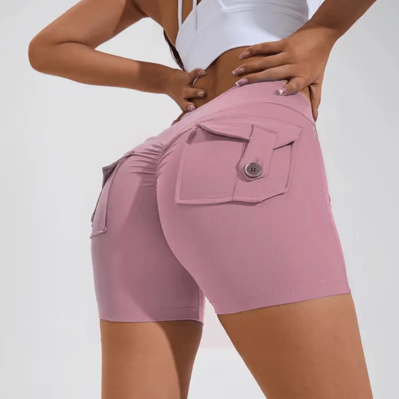 Pocketed High-Waist Shorts