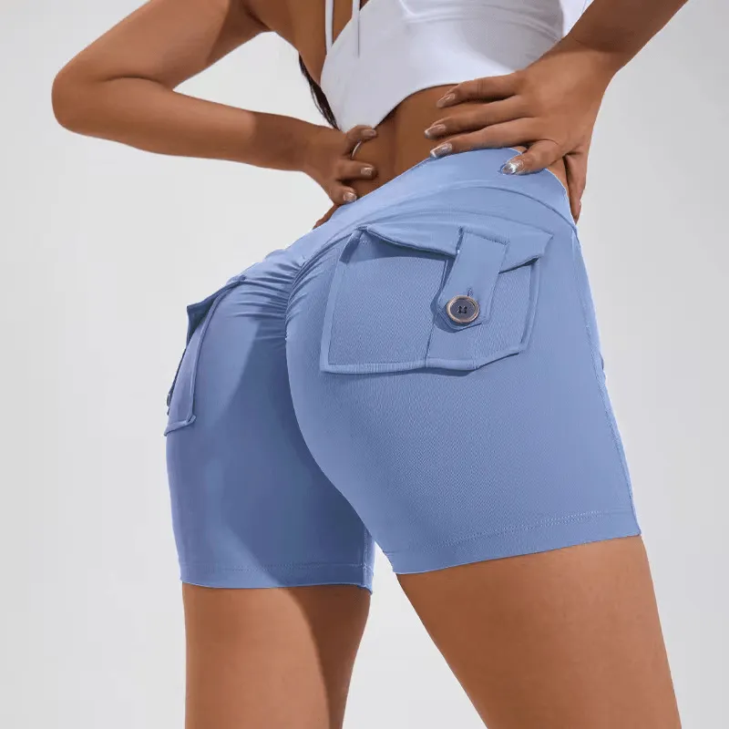 Pocketed High-Waist Shorts