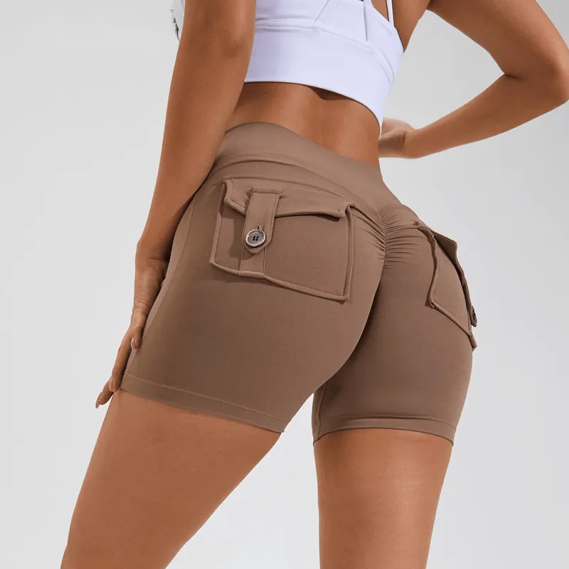 Pocketed High-Waist Shorts