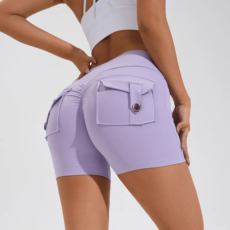Pocketed High-Waist Shorts