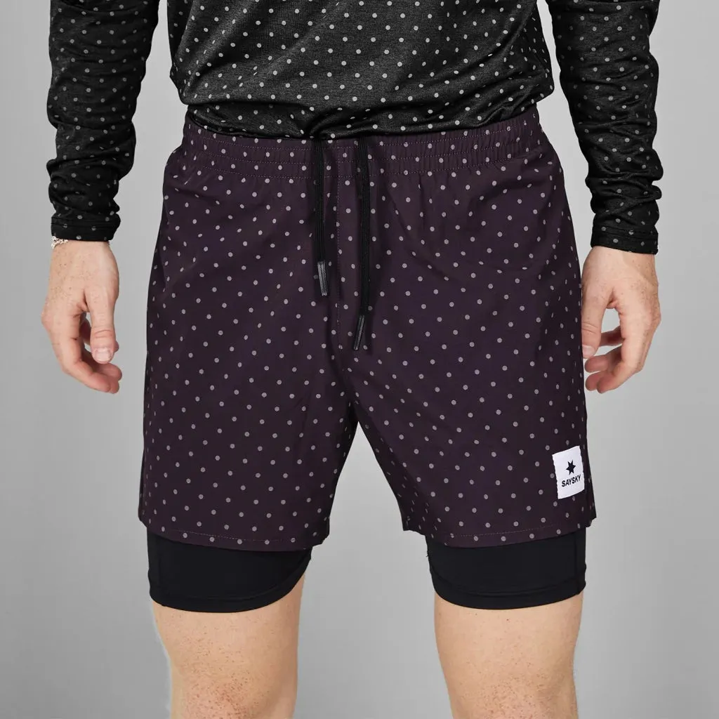 Polka 2 In 1 Pace Shorts 5" | Reflective Purple