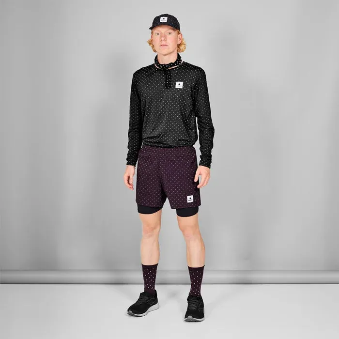 Polka 2 In 1 Pace Shorts 5" | Reflective Purple