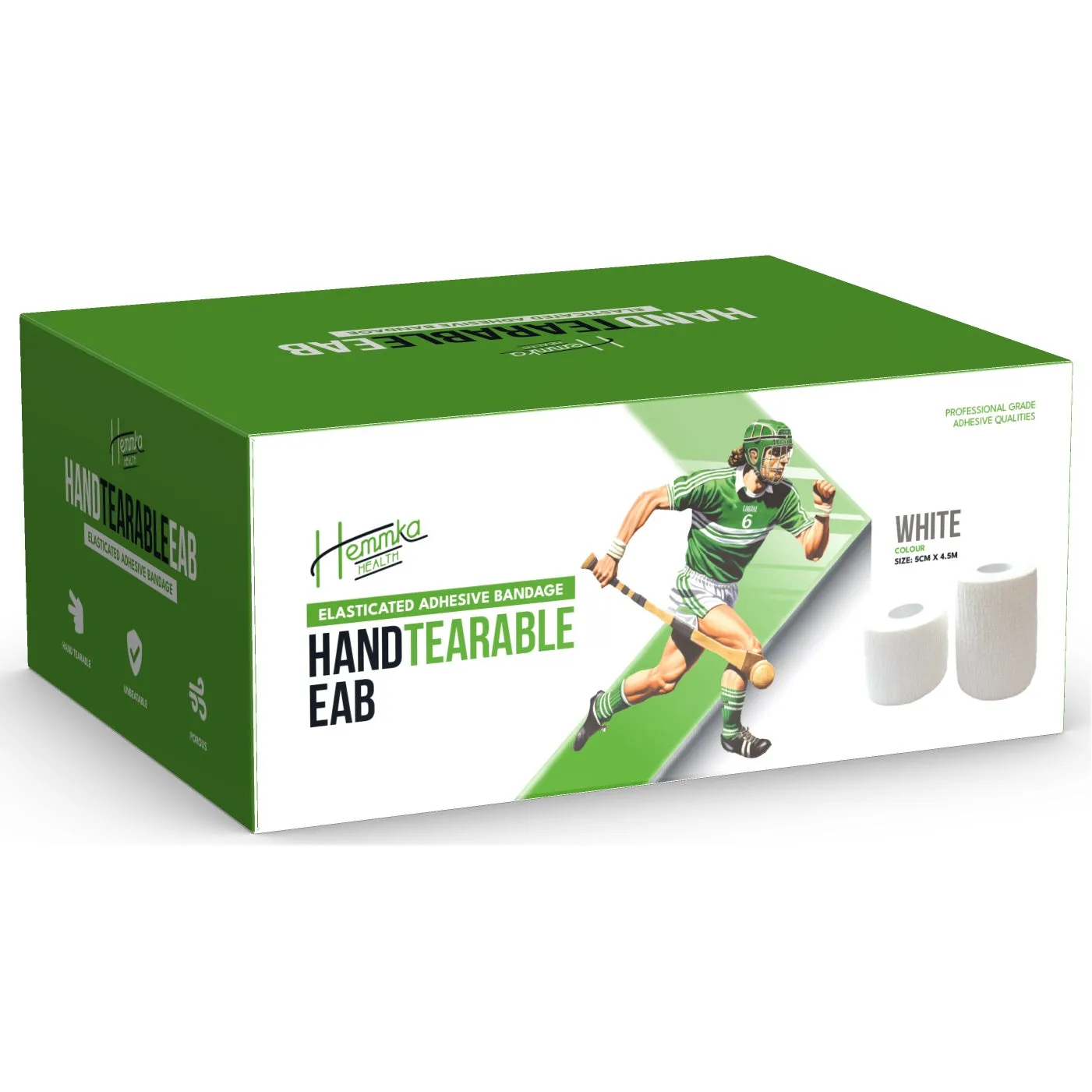 Premium Tearable Tear Light Elastic Adhesive Bandage (EAB) - Professional Grade White