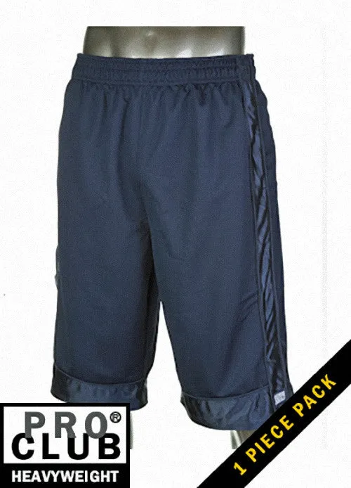 Pro Club Men's Heavyweight Navy Blue Mesh Shorts