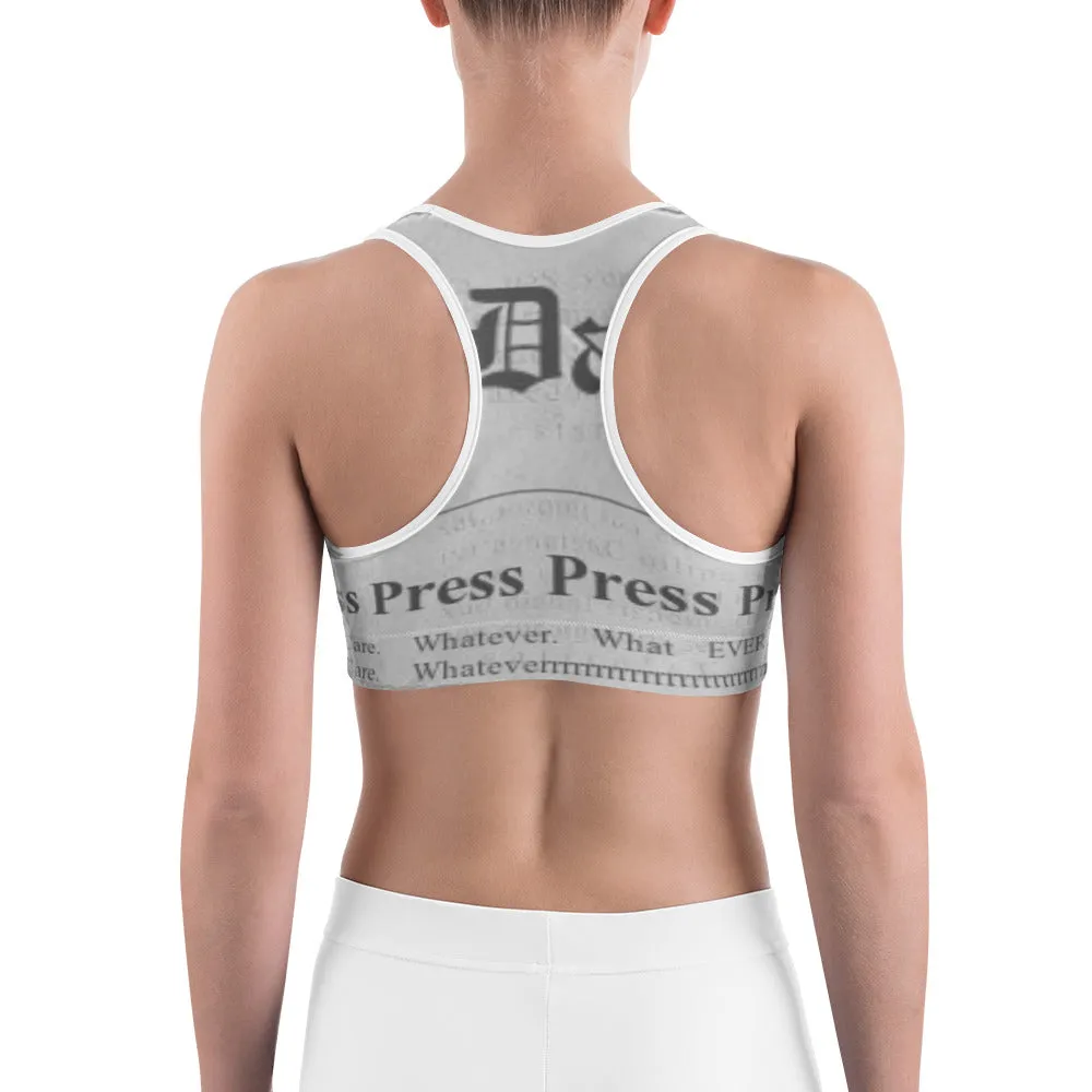 "Press Press Press Press Press" Cardi B inspired Sports bra