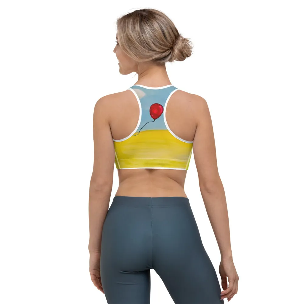 “Red Balloon”Sports Bra