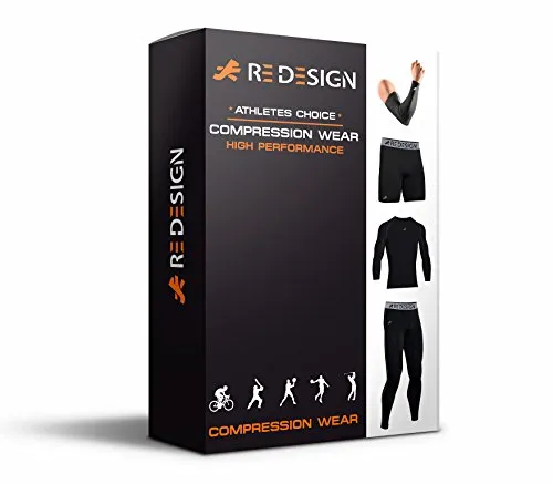 ReDesign Apparels Printed Compression Men's Nylon Shorts Tights Skins (Medium, Navy Blue)