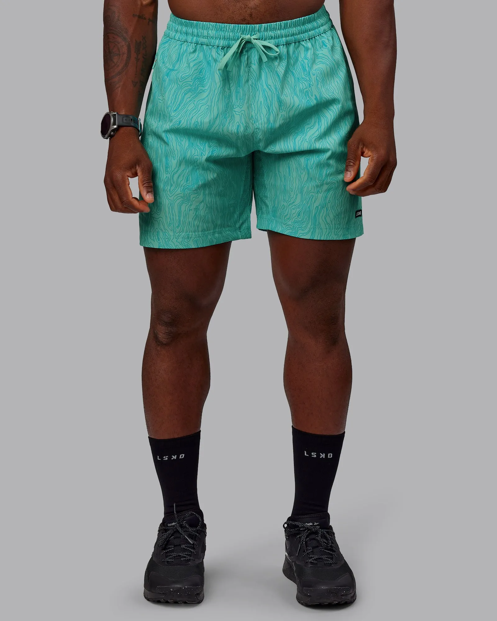 Rep 7" Performance Shorts - Topographic Blue Bird