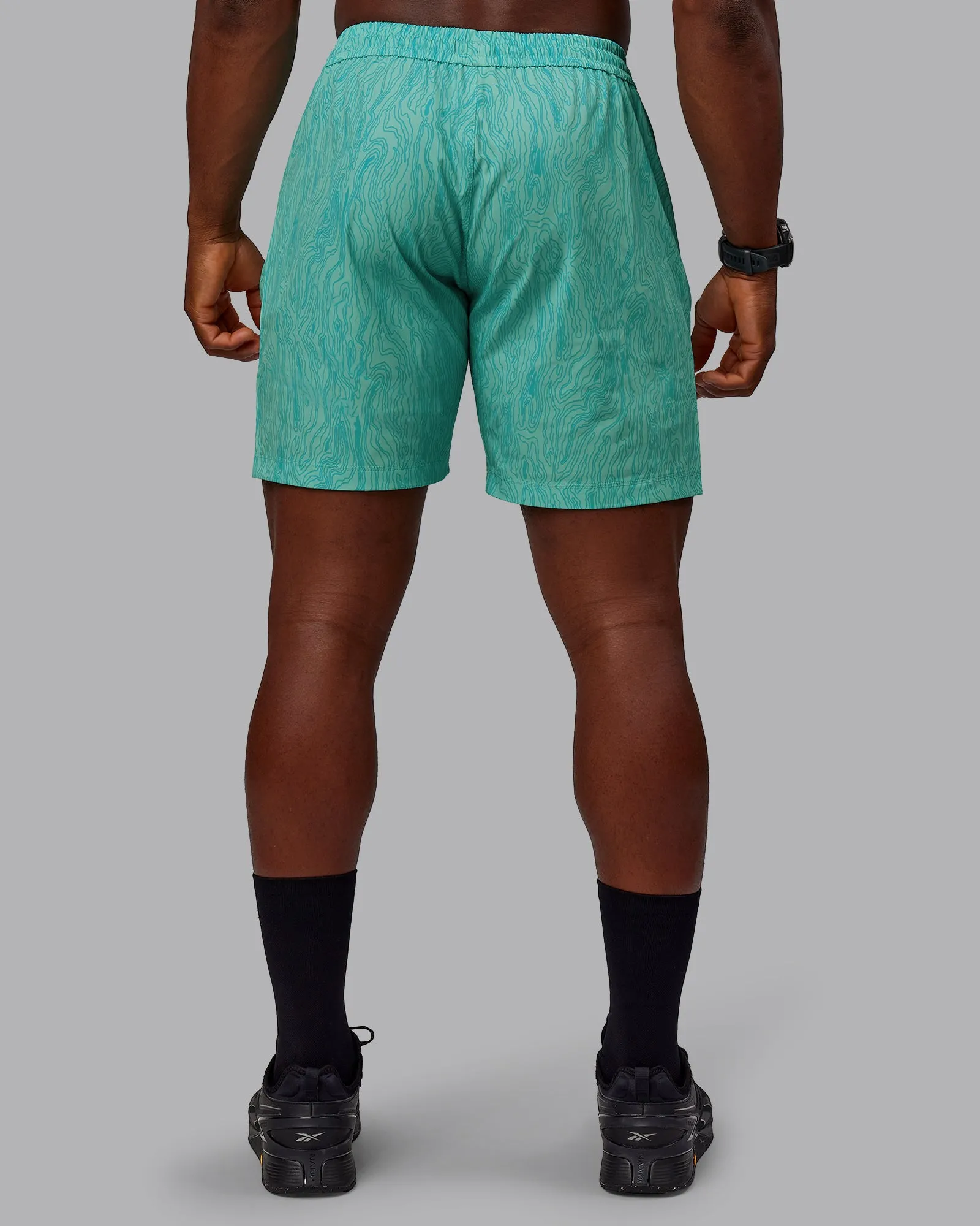 Rep 7" Performance Shorts - Topographic Blue Bird