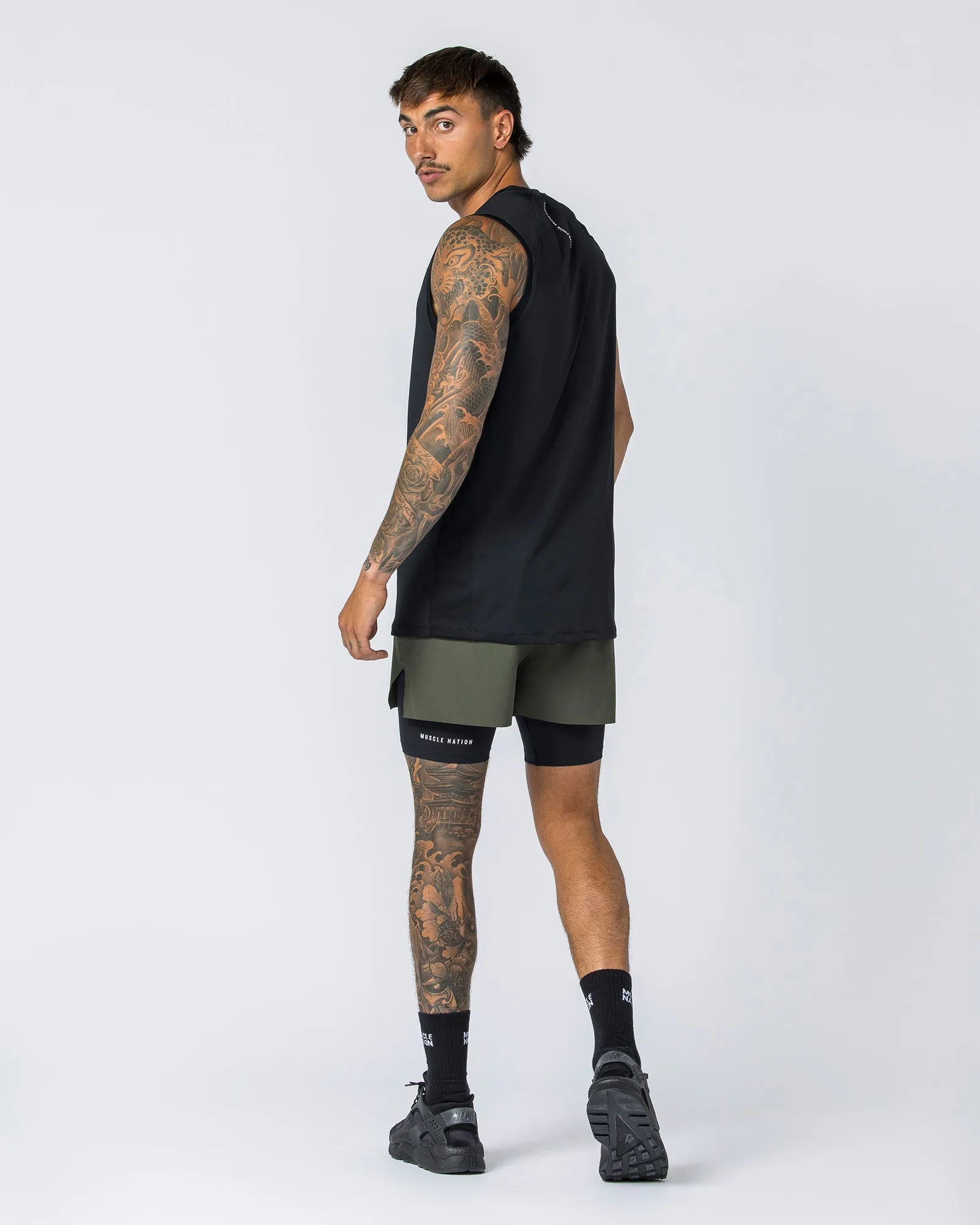 Replay 3" Shorts - Dark Khaki