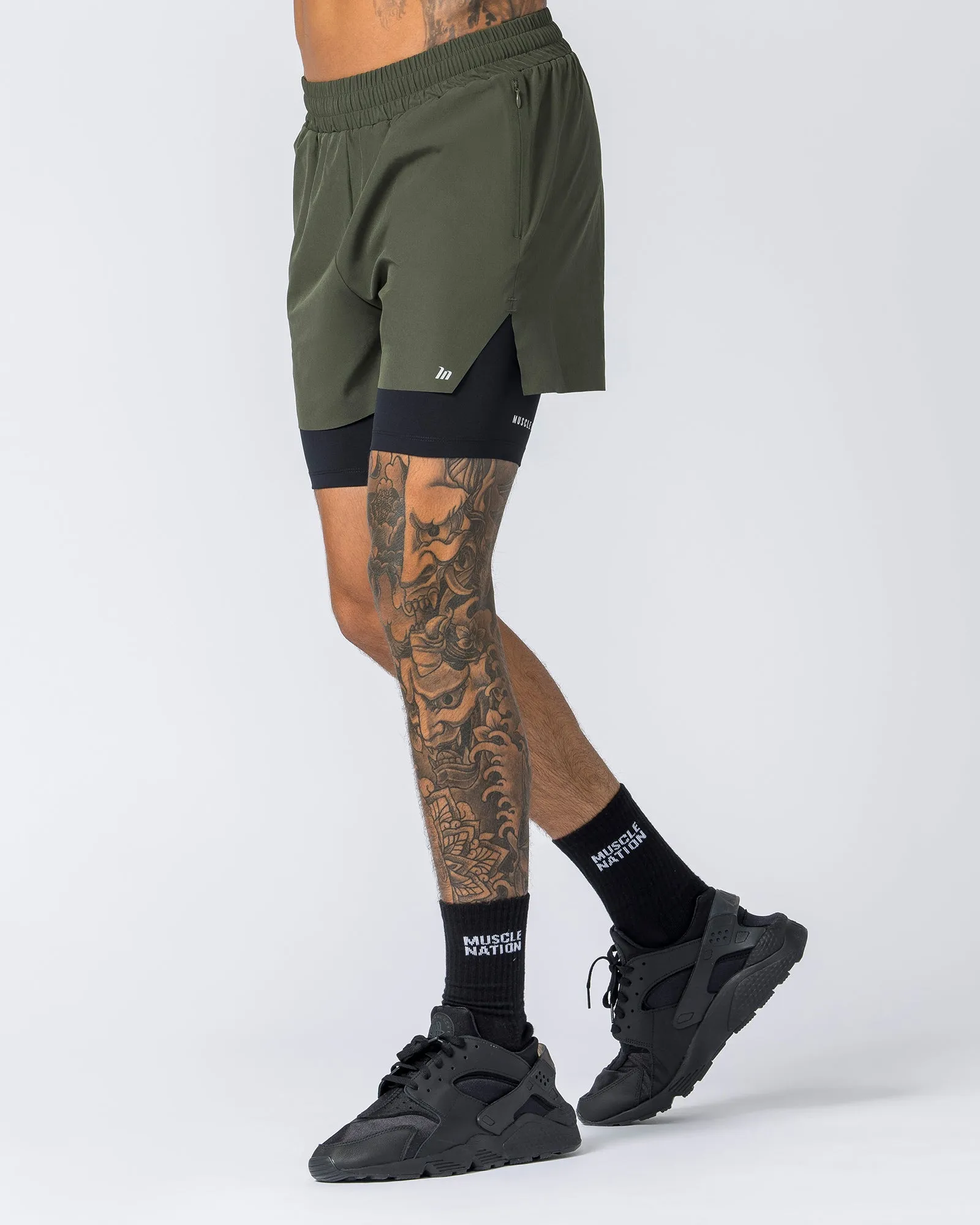Replay 3" Shorts - Dark Khaki