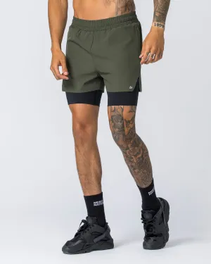 Replay 3" Shorts - Dark Khaki