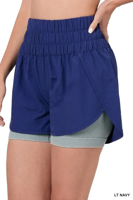 RESORT SMOCKED WAISTBAND RUNNING SHORTS