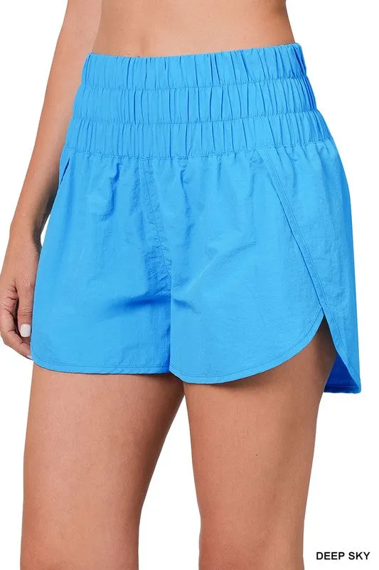 RESORT SMOCKED WAISTBAND RUNNING SHORTS