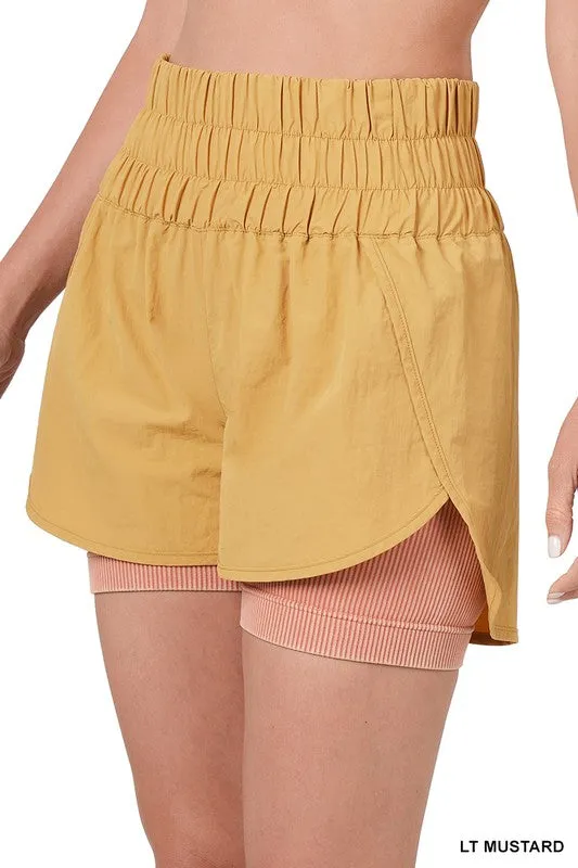 RESORT SMOCKED WAISTBAND RUNNING SHORTS