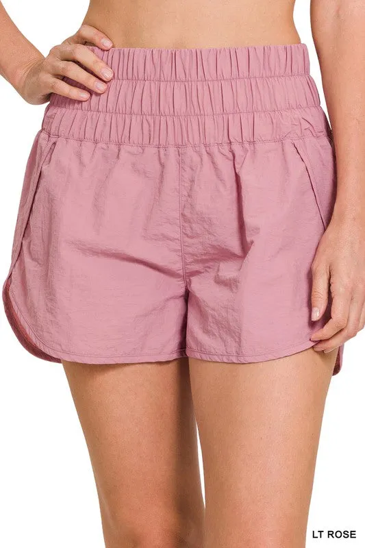 RESORT SMOCKED WAISTBAND RUNNING SHORTS