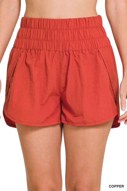 RESORT SMOCKED WAISTBAND RUNNING SHORTS