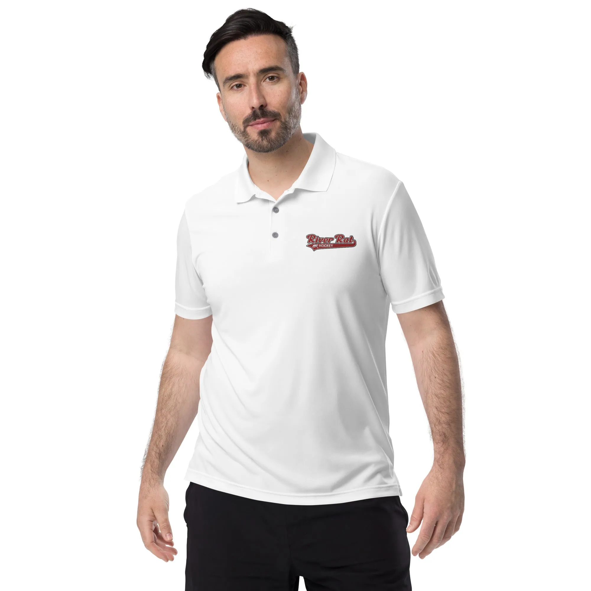 River Rat Hockey adidas performance polo shirt